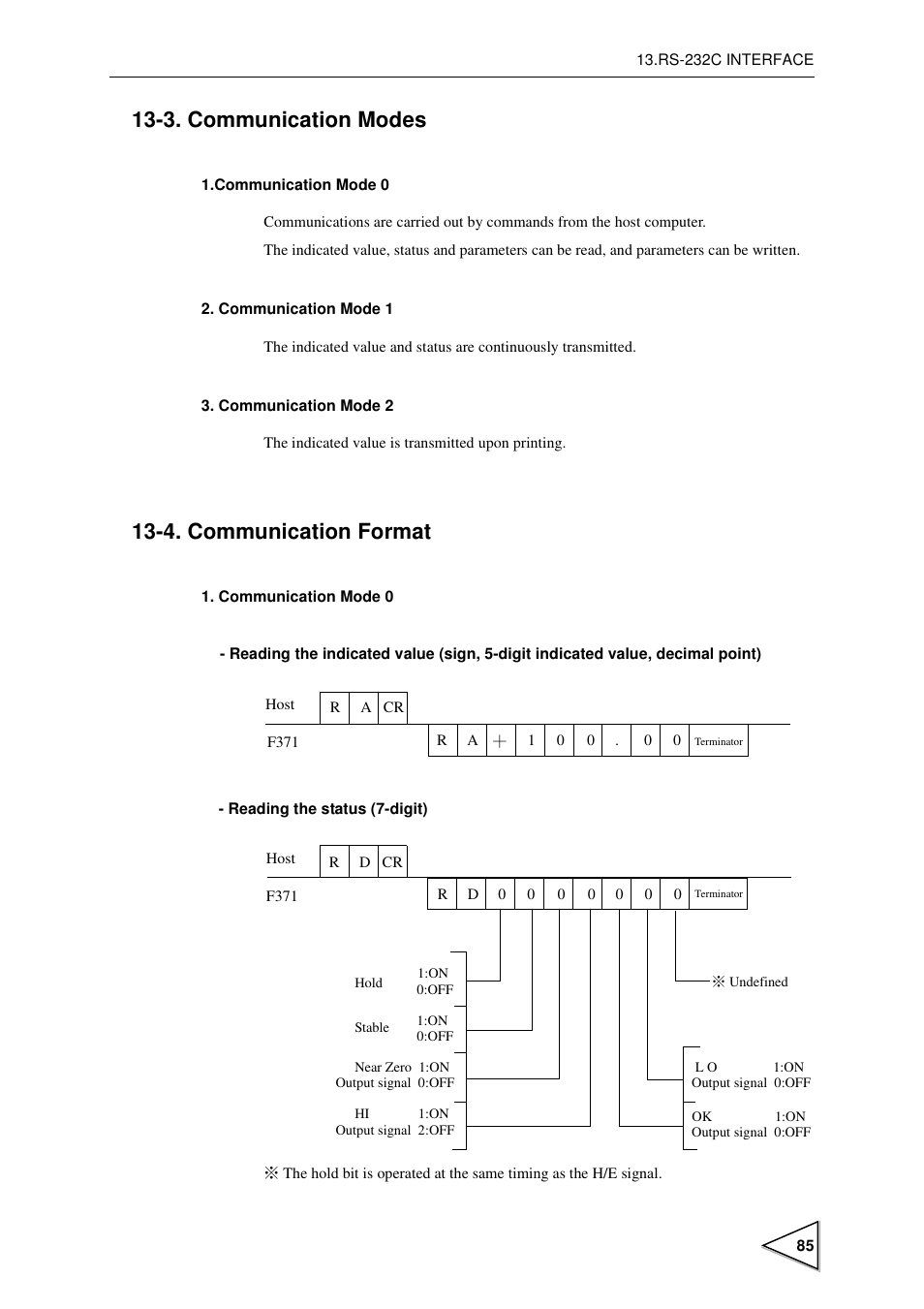 3. communication modes, 4. communication format, Communication modes | Communication format | FUTEK IPM600 (D610) Digital Display User Manual | Page 96 / 136