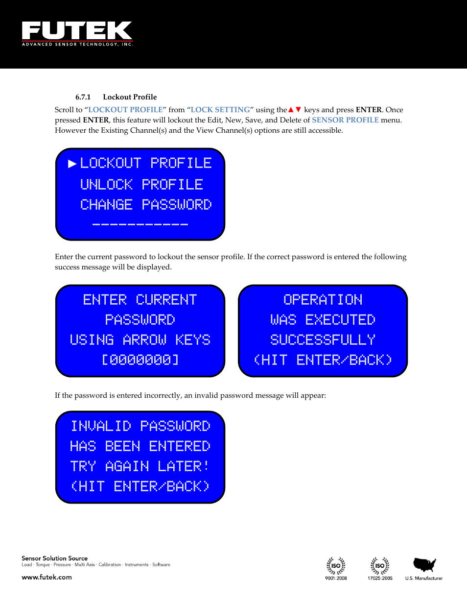 Lockout profile | FUTEK IPM650 Series User Manual | Page 101 / 120