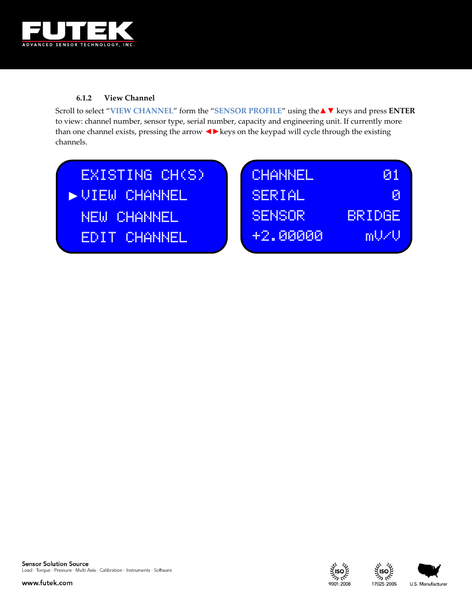 View channel | FUTEK IPM650 Series User Manual | Page 23 / 120