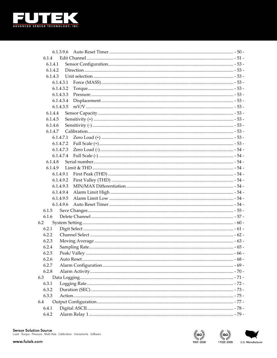 FUTEK IPM650 Series User Manual | Page 3 / 120