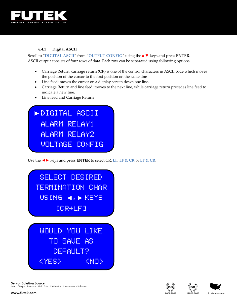 Digital ascii | FUTEK IPM650 Series User Manual | Page 78 / 120