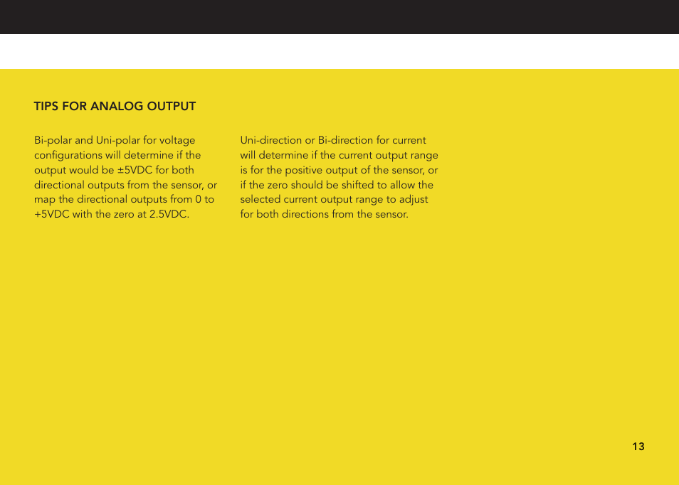 Tips for analog output | FUTEK IPM650 Series User Manual | Page 13 / 24