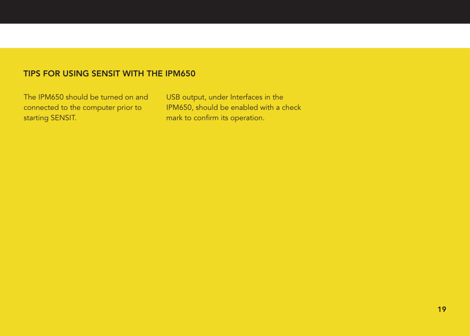 Tips for using sensit with the ipm650 | FUTEK IPM650 Series User Manual | Page 19 / 24