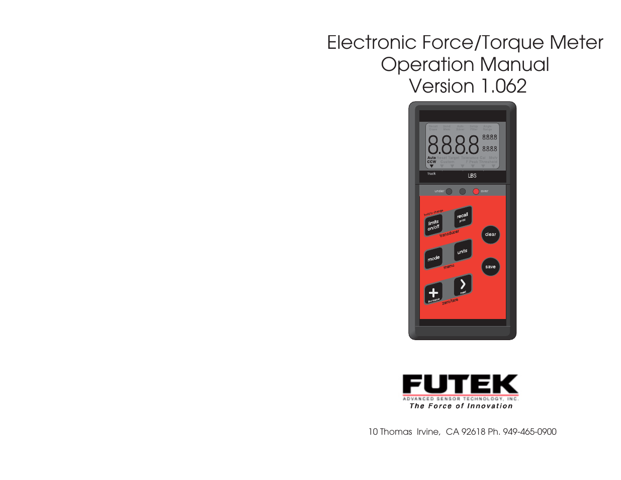 FUTEK IHH300 (D530) Digital Display User Manual | 23 pages