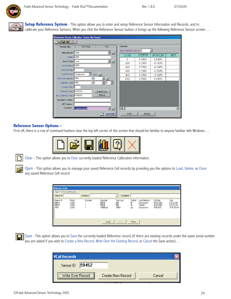 FUTEK VCal Sensor Verification User Manual | Page 24 / 65