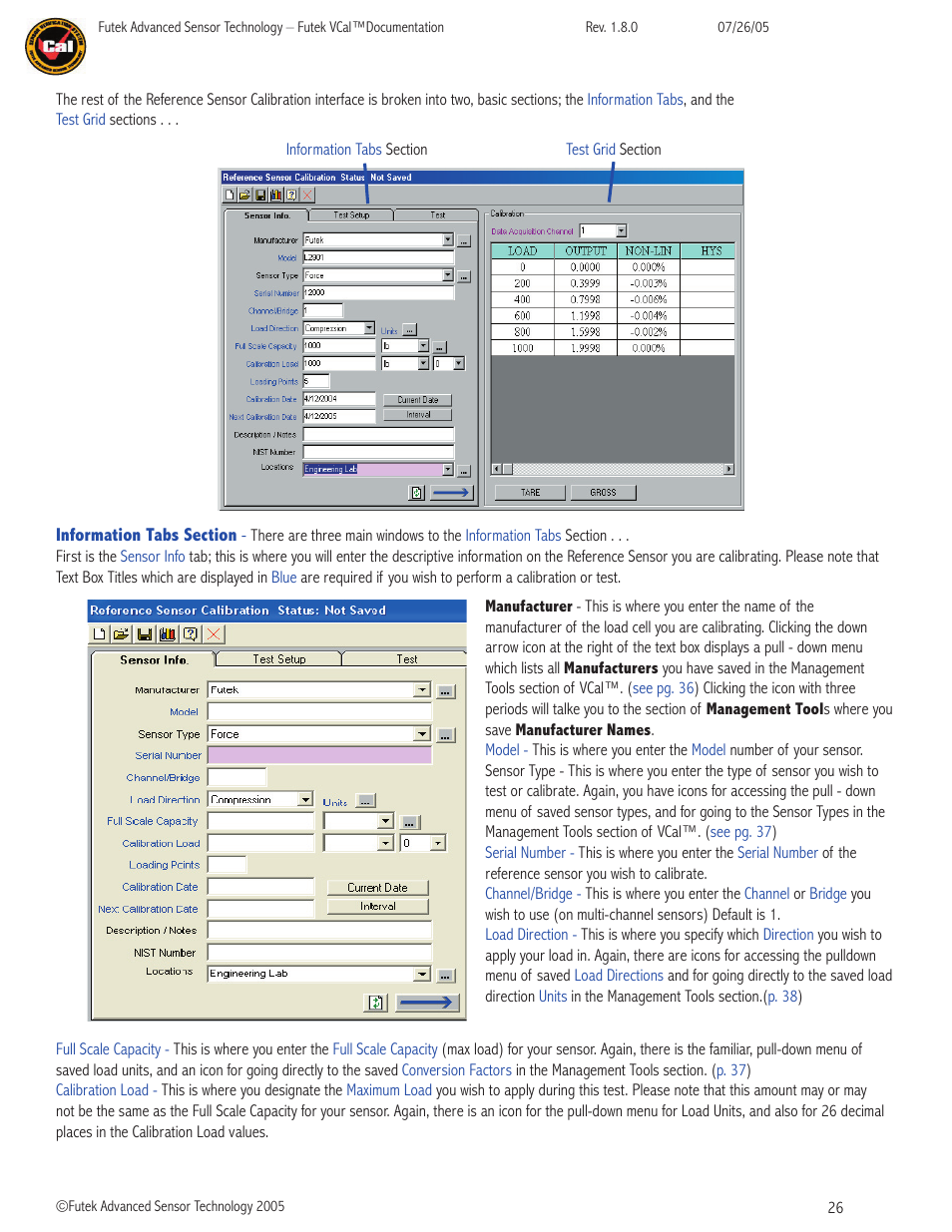 FUTEK VCal Sensor Verification User Manual | Page 26 / 65