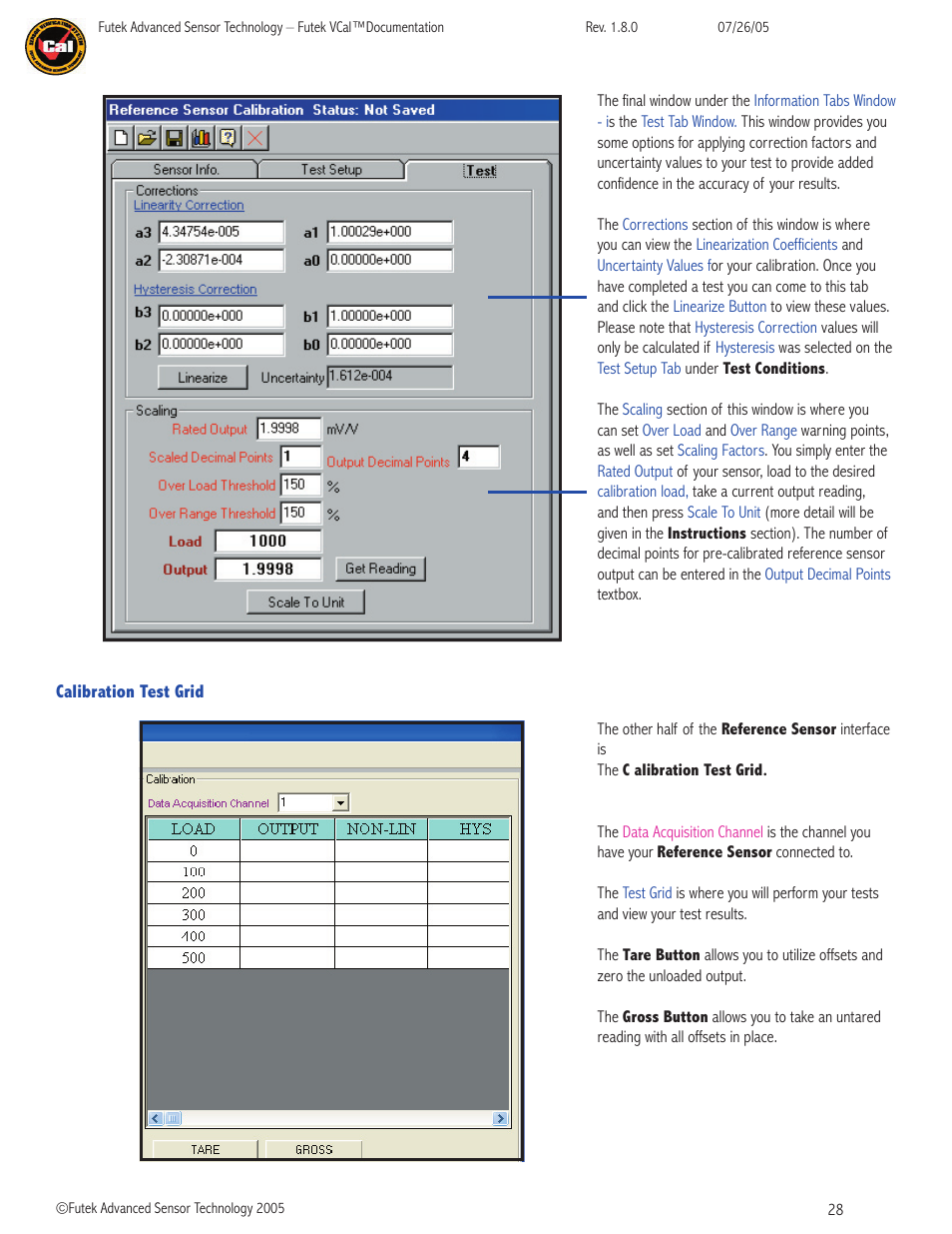 FUTEK VCal Sensor Verification User Manual | Page 28 / 65