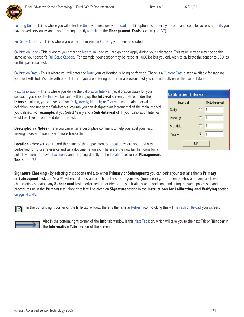 FUTEK VCal Sensor Verification User Manual | Page 31 / 65