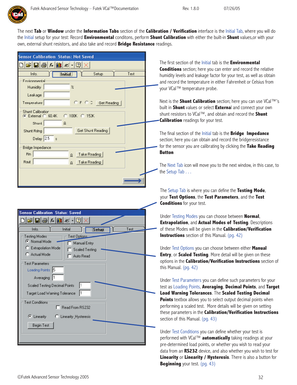 FUTEK VCal Sensor Verification User Manual | Page 32 / 65