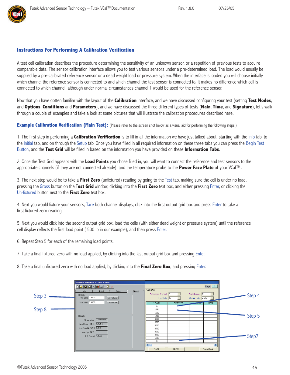 FUTEK VCal Sensor Verification User Manual | Page 46 / 65