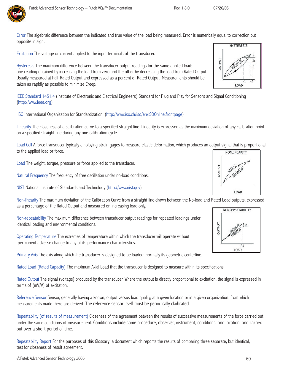 FUTEK VCal Sensor Verification User Manual | Page 60 / 65