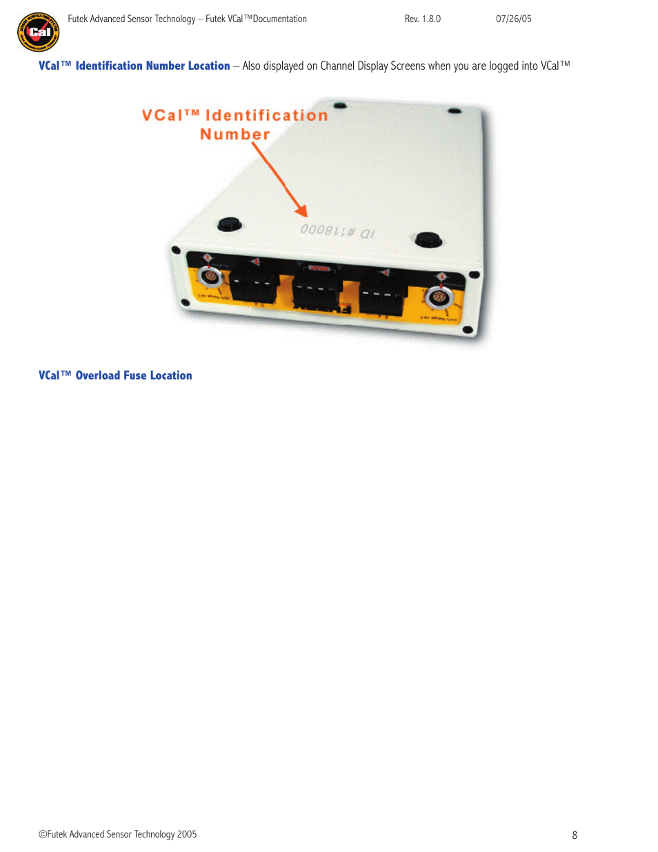 FUTEK VCal Sensor Verification User Manual | Page 8 / 65