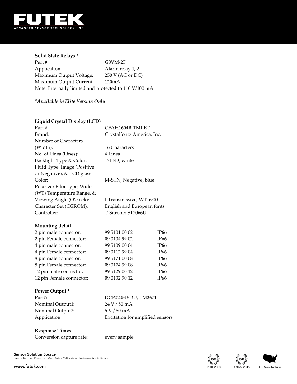 FUTEK IHH500 Series User Manual | Page 123 / 127