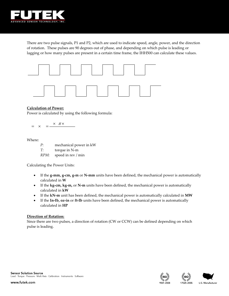 FUTEK IHH500 Series User Manual | Page 21 / 127
