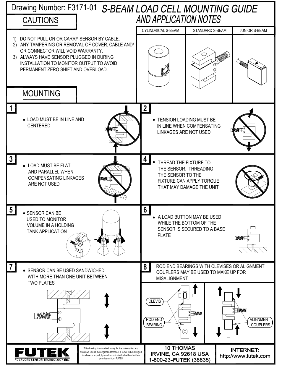 FUTEK LSB Series User Manual | 1 page