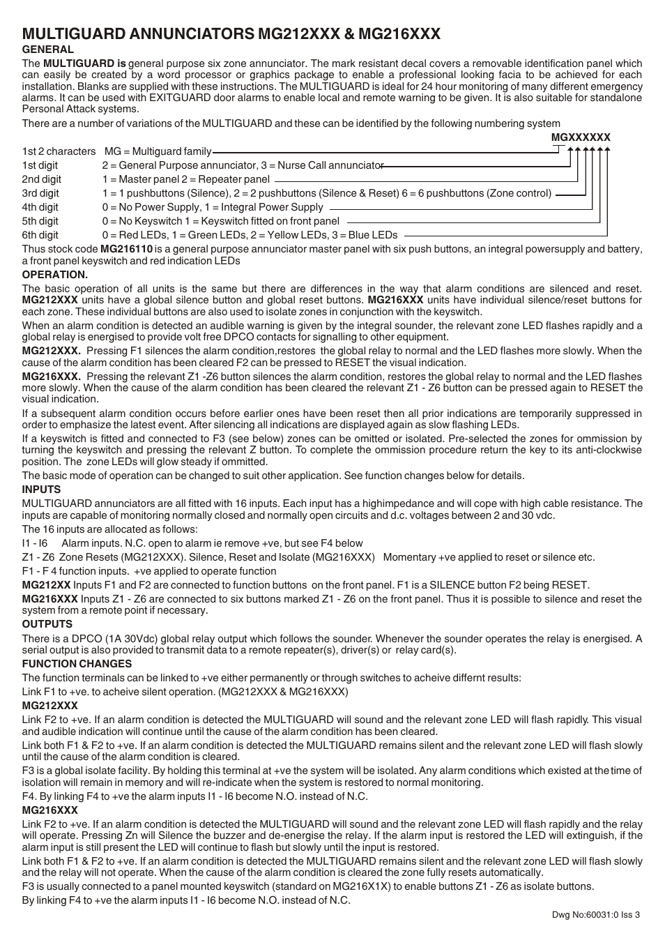 Hoyles Multiguard 6 way indicator with global reset User Manual | 2 pages