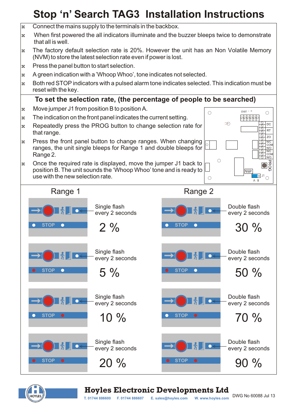 Hoyles Stop n Search random employee search selector User Manual | 2 pages