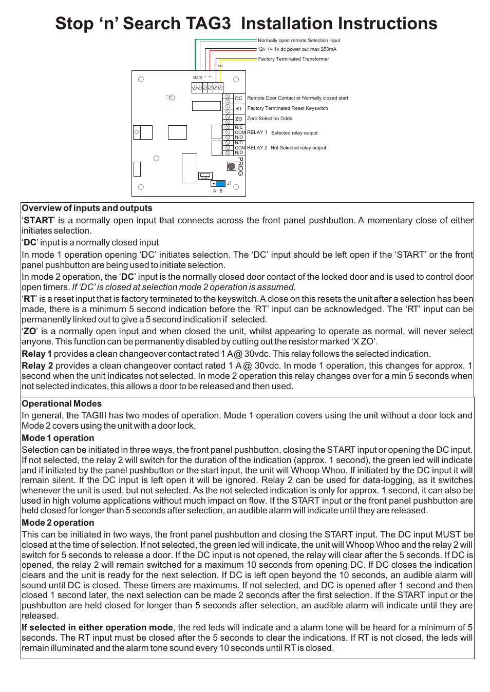 Stop ‘n’ search tag3 installation instructions | Hoyles Stop n Search random employee search selector User Manual | Page 2 / 2