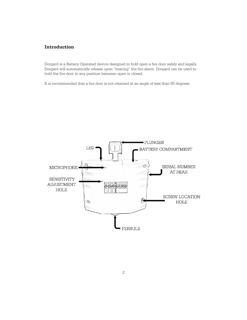 Hoyles Dorgard Fire Door Retainer User Manual | Page 3 / 20