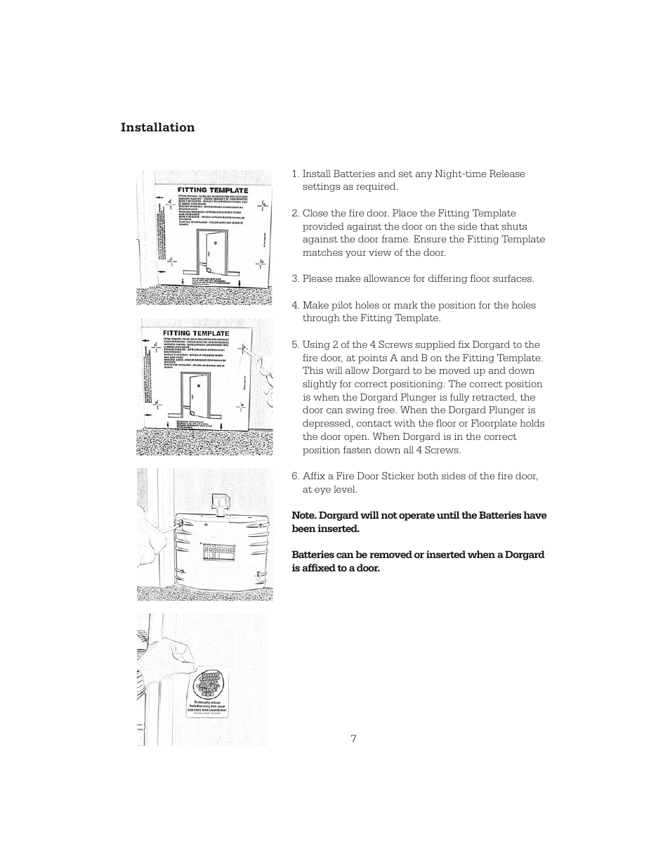 Hoyles Dorgard Fire Door Retainer User Manual | Page 8 / 20