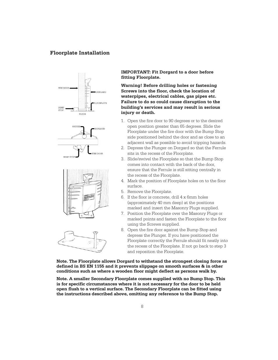 Hoyles Dorgard Fire Door Retainer User Manual | Page 9 / 20