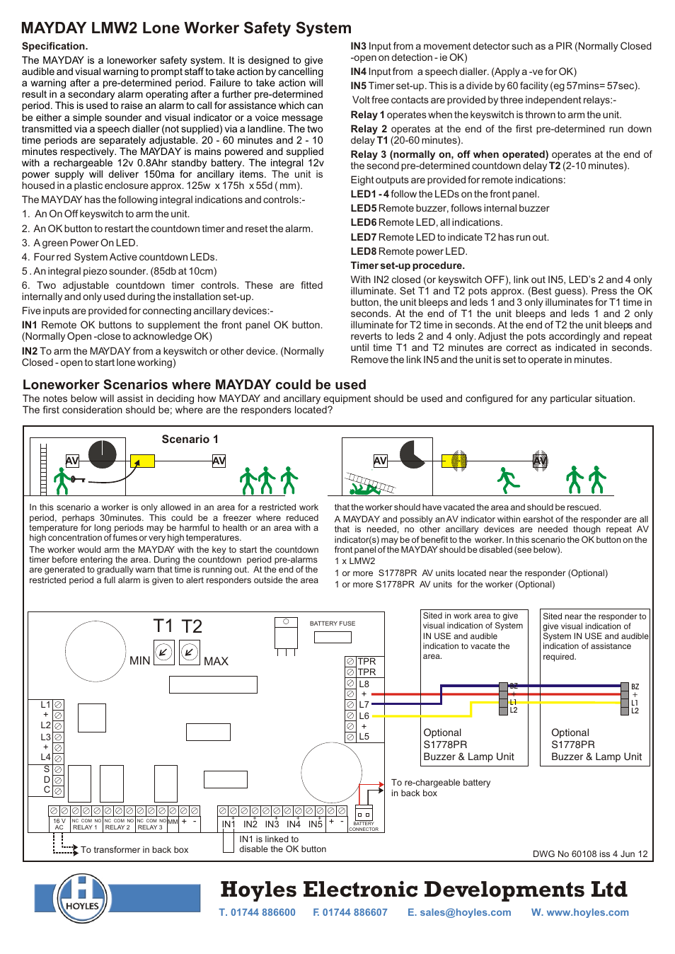 Hoyles MayDay - Lone worker alarm User Manual | 4 pages