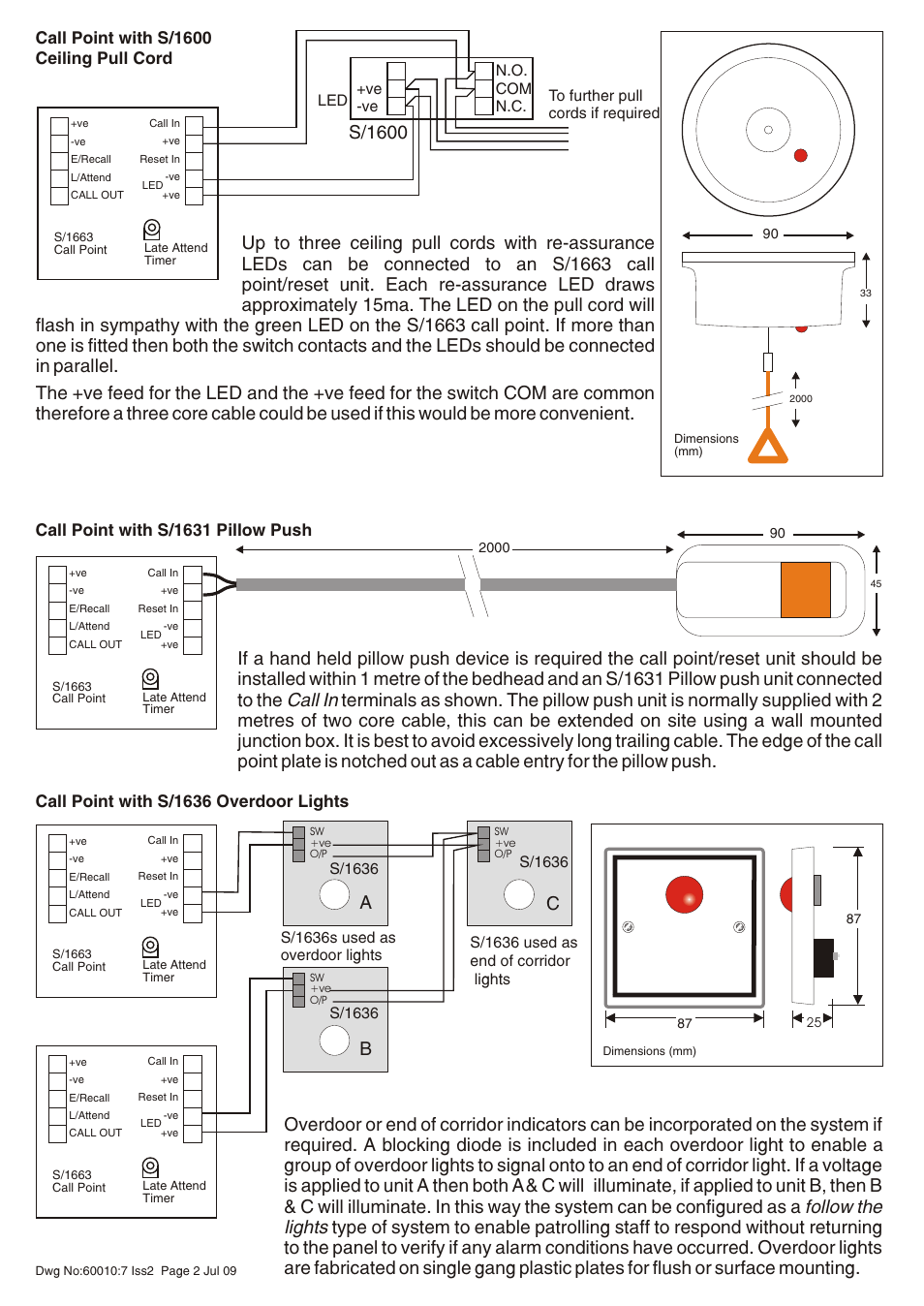 S/1600, Ab c | Hoyles Electronic Call Point User Manual | Page 2 / 2