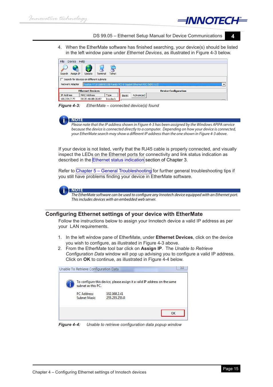 Figure 4-3: ethermate – connected device(s) found | Innotech Device Communications User Manual | Page 23 / 42