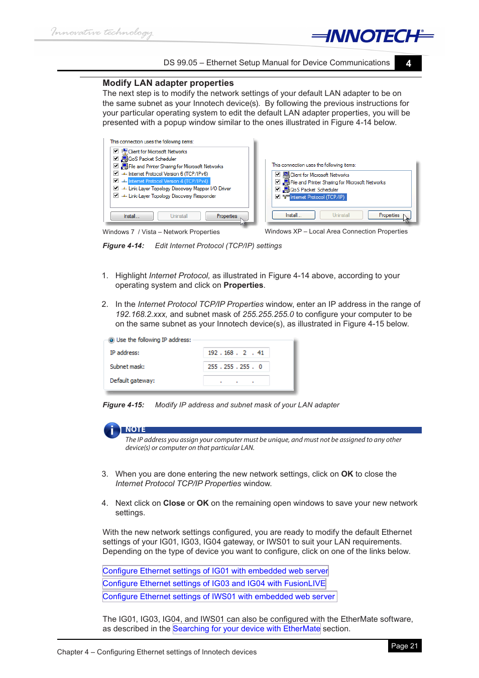 Innotech Device Communications User Manual | Page 29 / 42