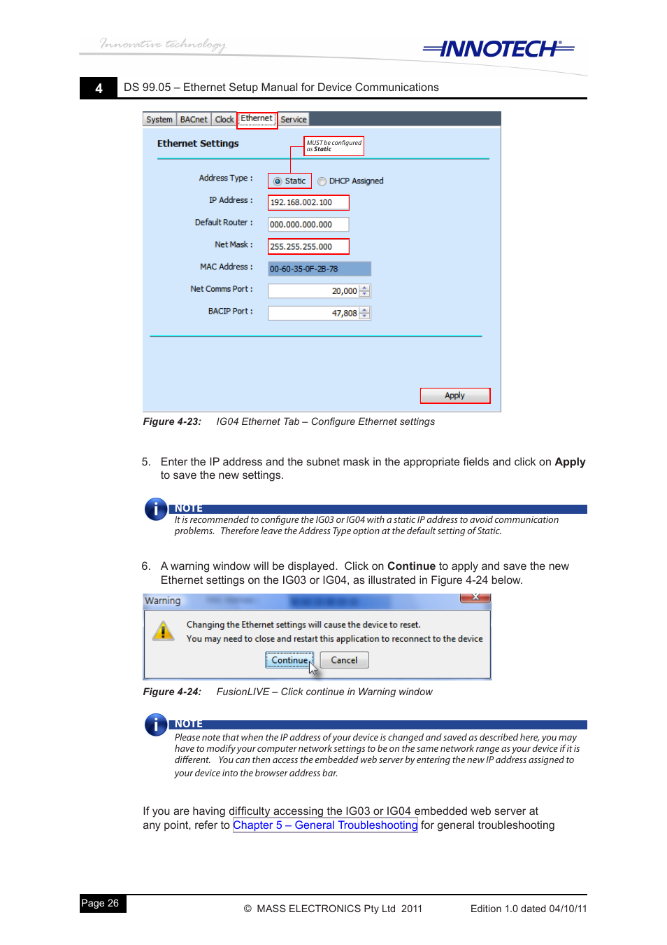 Innotech Device Communications User Manual | Page 34 / 42