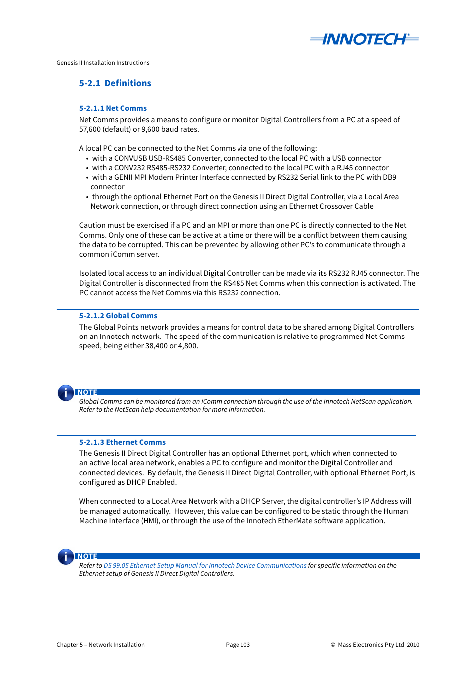 2.1 definitions | Innotech Genesis II Digital Controller (v5) User Manual | Page 103 / 124