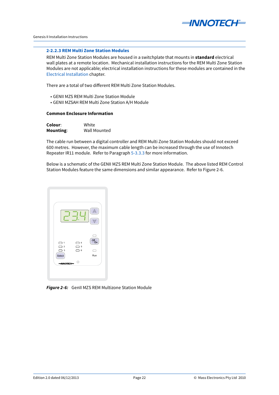 Genii mzs rem multizone station module | Innotech Genesis II Digital Controller (v5) User Manual | Page 22 / 124