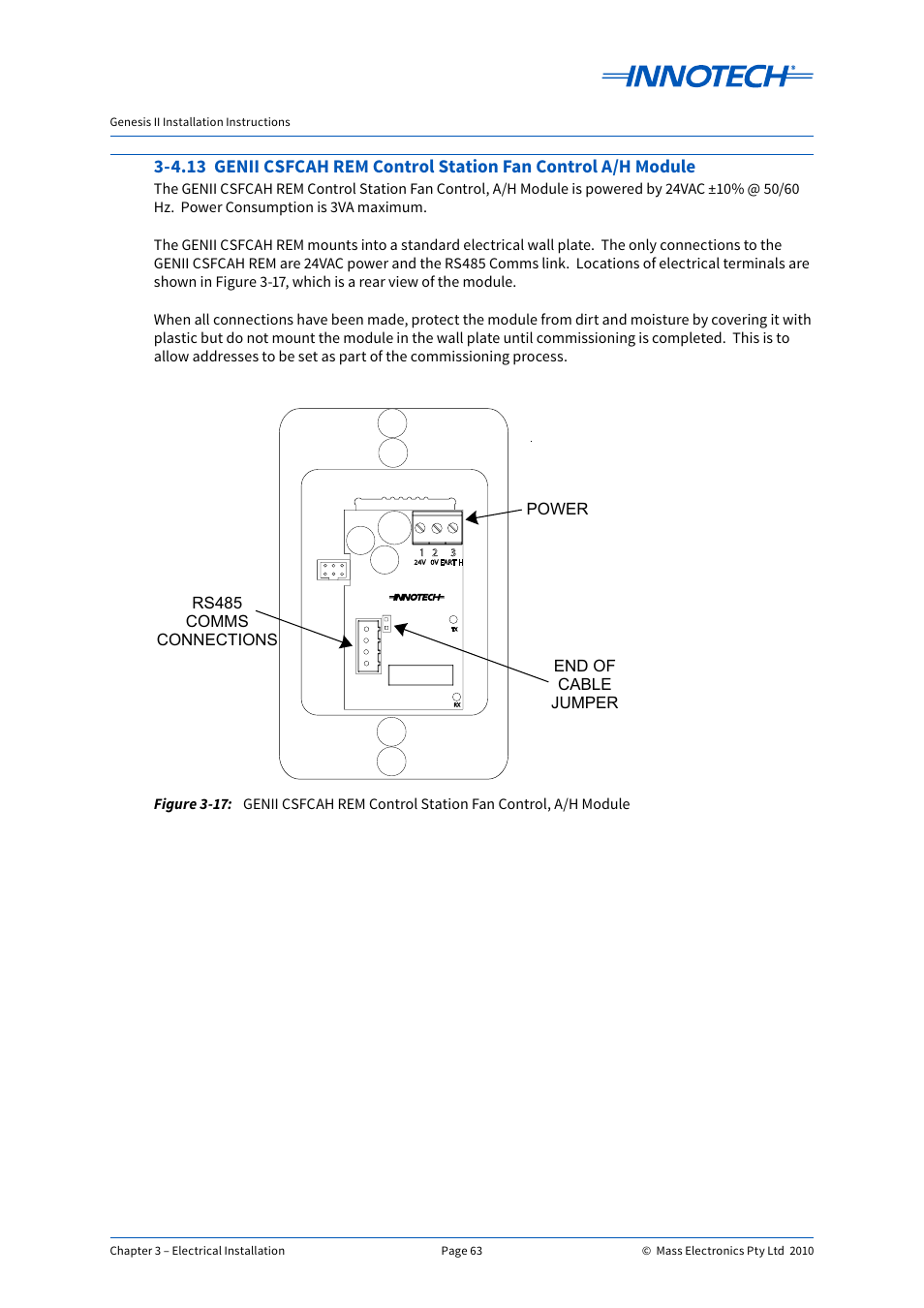 E 3-17 | Innotech Genesis II Digital Controller (v5) User Manual | Page 63 / 124