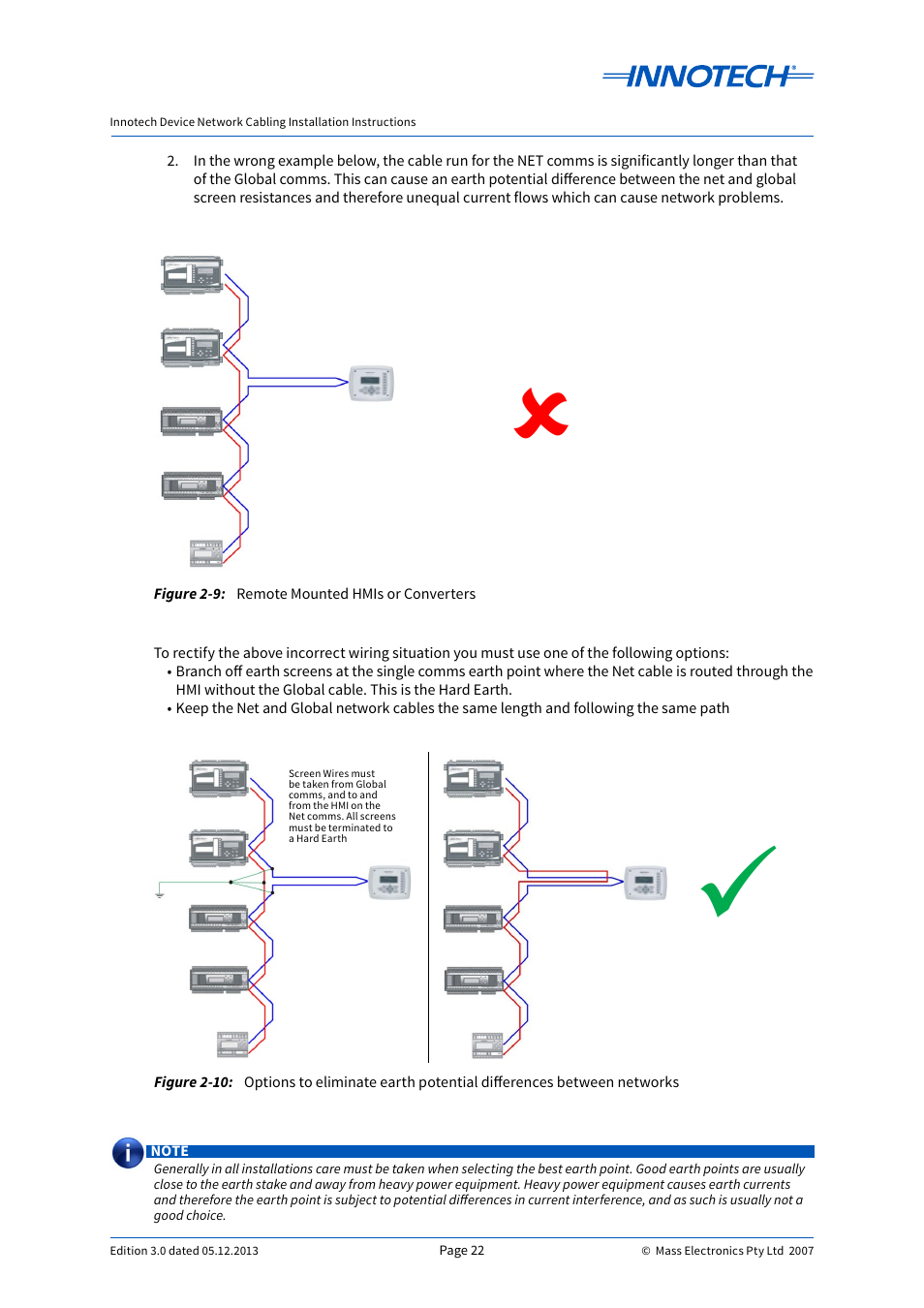 Figure 2-9, Figure 2-10, Remote mounted hmis or converters | Figure 2-9: figure 2-10 | Innotech Device Network Cabling User Manual | Page 22 / 46