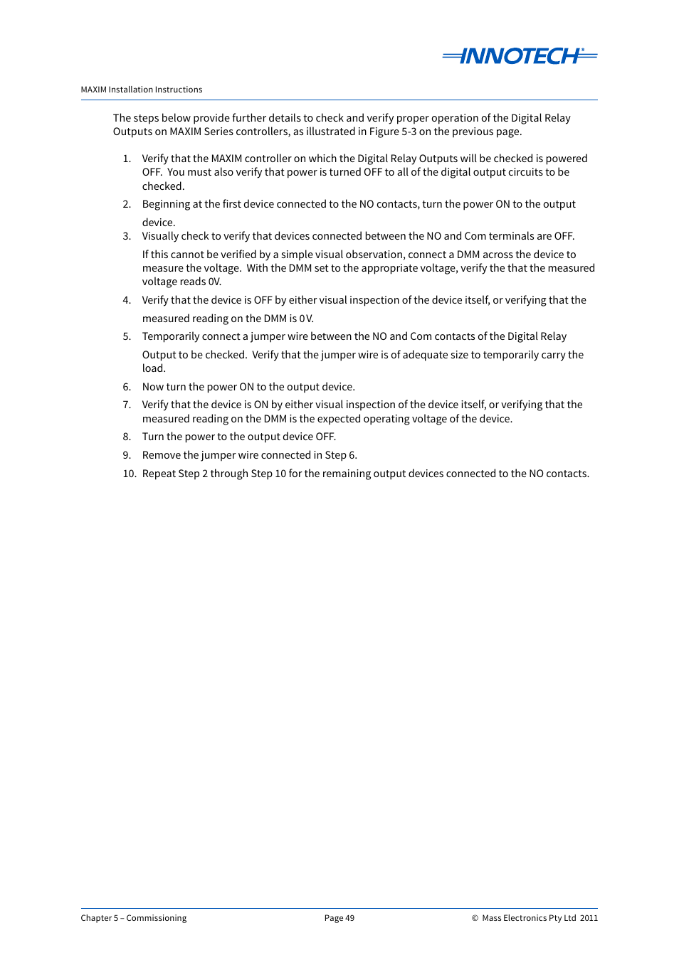 Innotech Maxim User Manual | Page 49 / 60