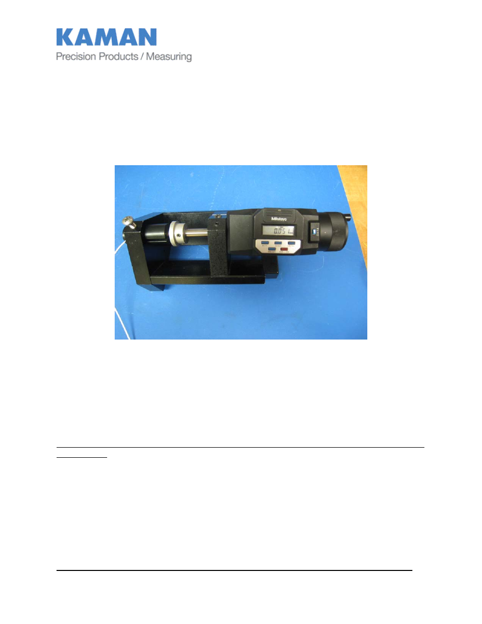 Figure 4 typical calibration fixture | Kaman digiVIT User Manual | Page 16 / 33