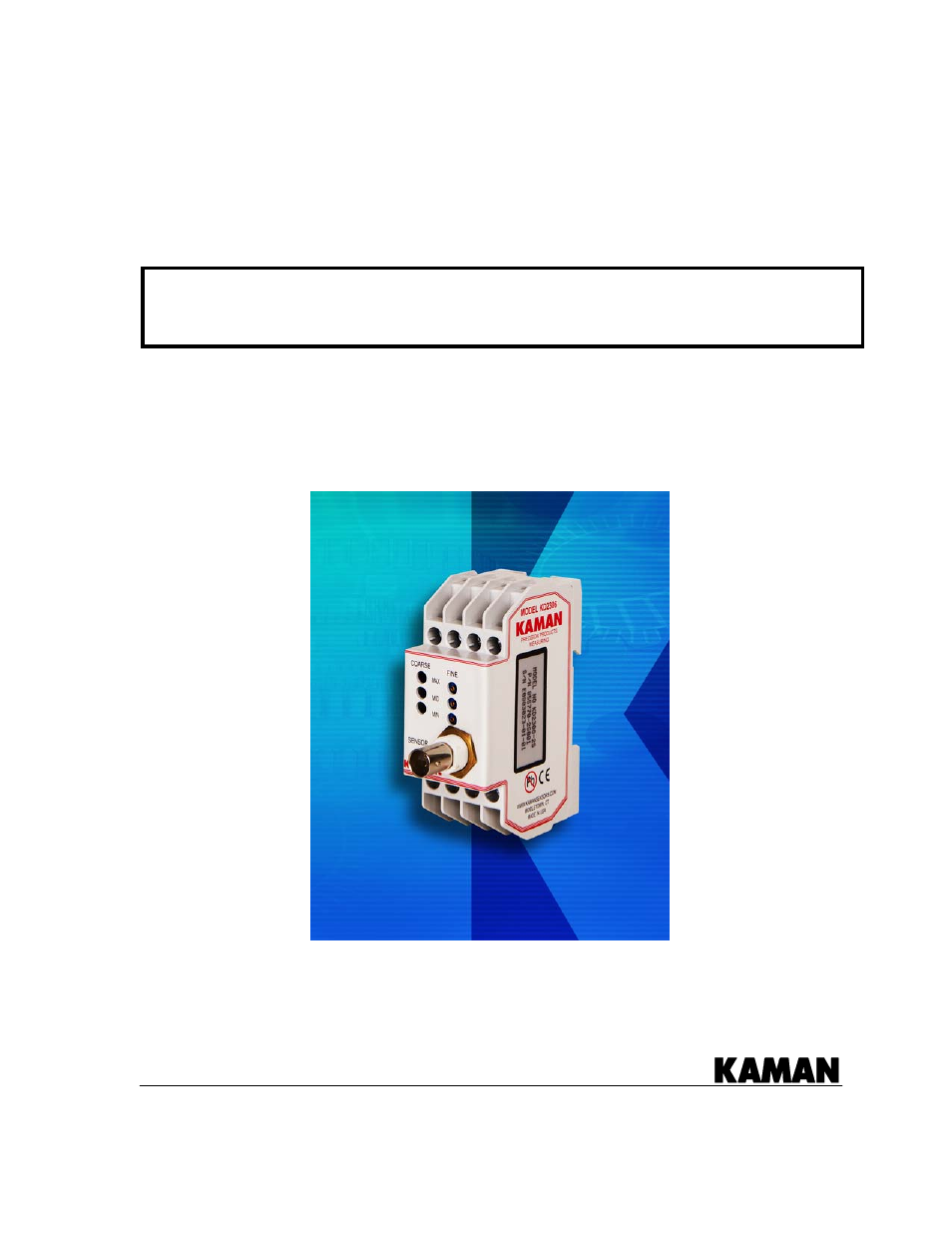 Kaman KD-2306 User Manual | 16 pages