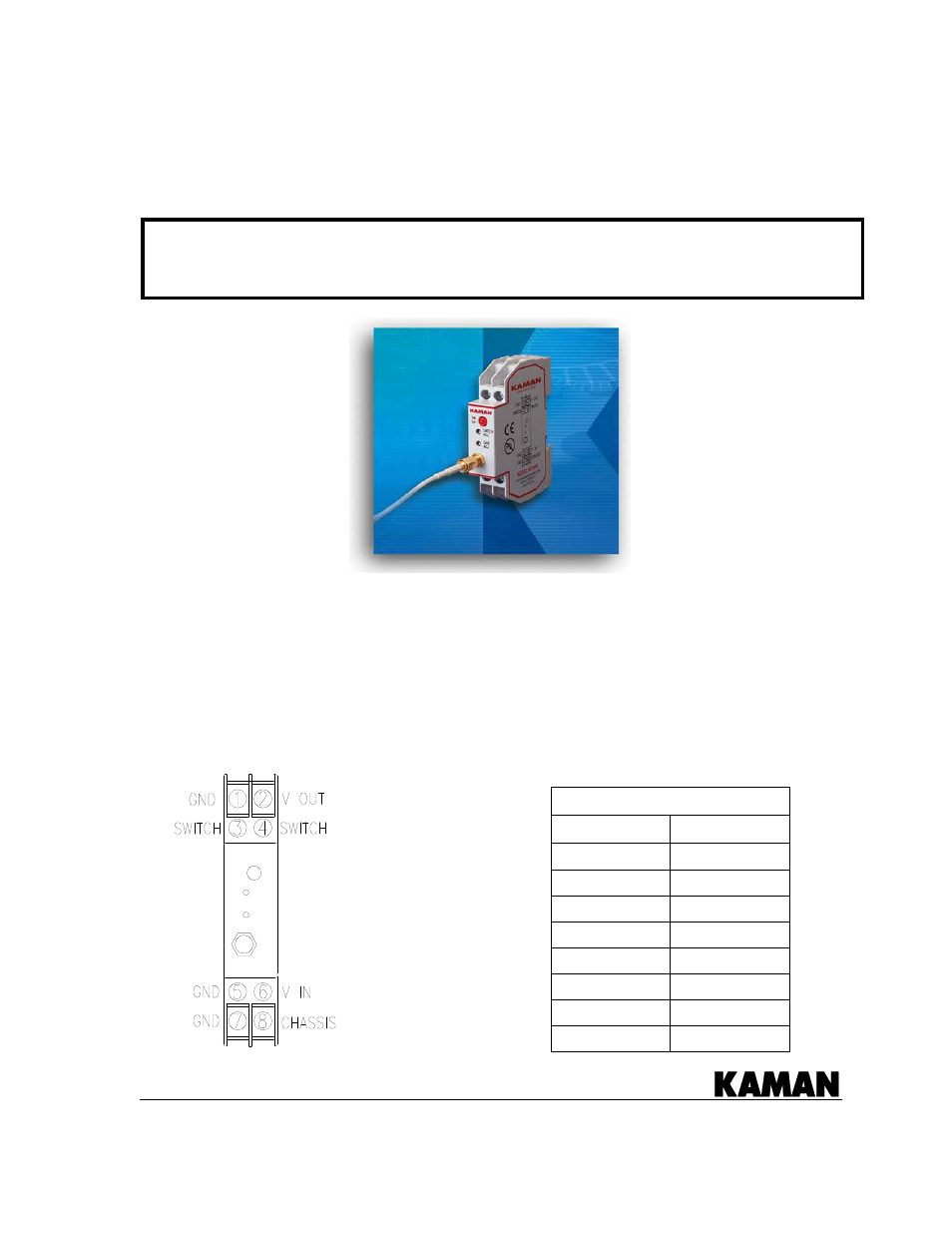 Kaman KD-2446 User Manual | 2 pages