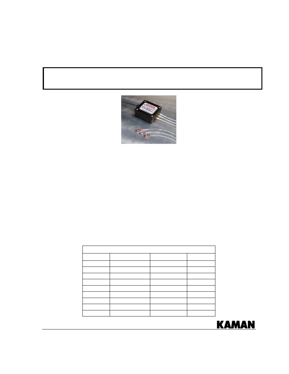 Kaman SMT-9700 User Manual | 2 pages