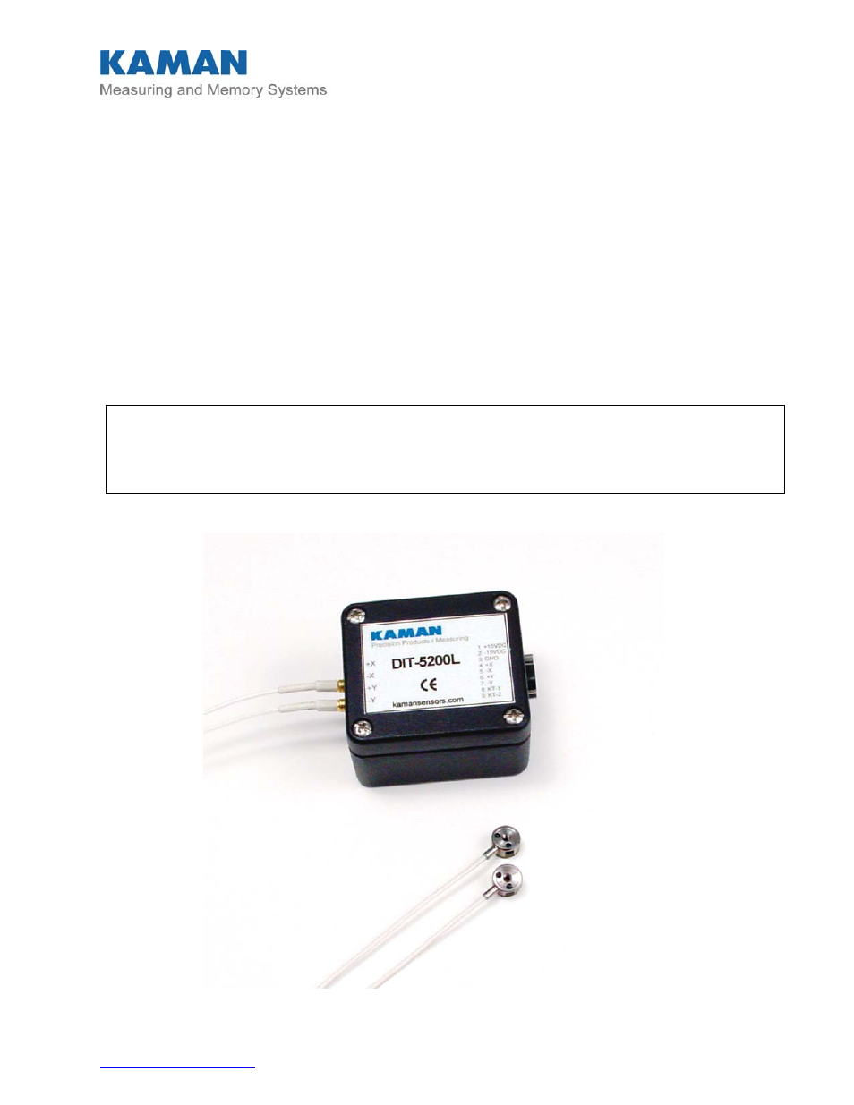 Kaman DIT-5200L User Manual | 18 pages