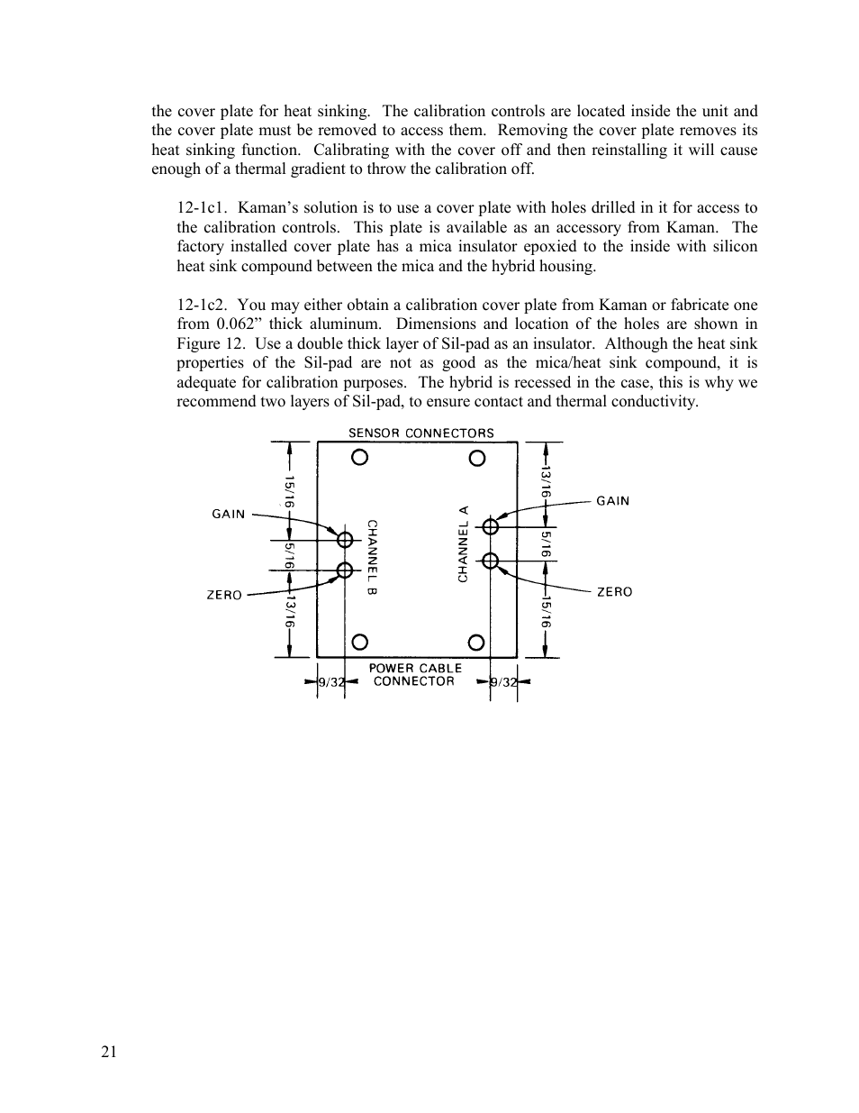 Figure 13 calibration cover dimensions | Kaman KD-5100 User Manual | Page 21 / 41