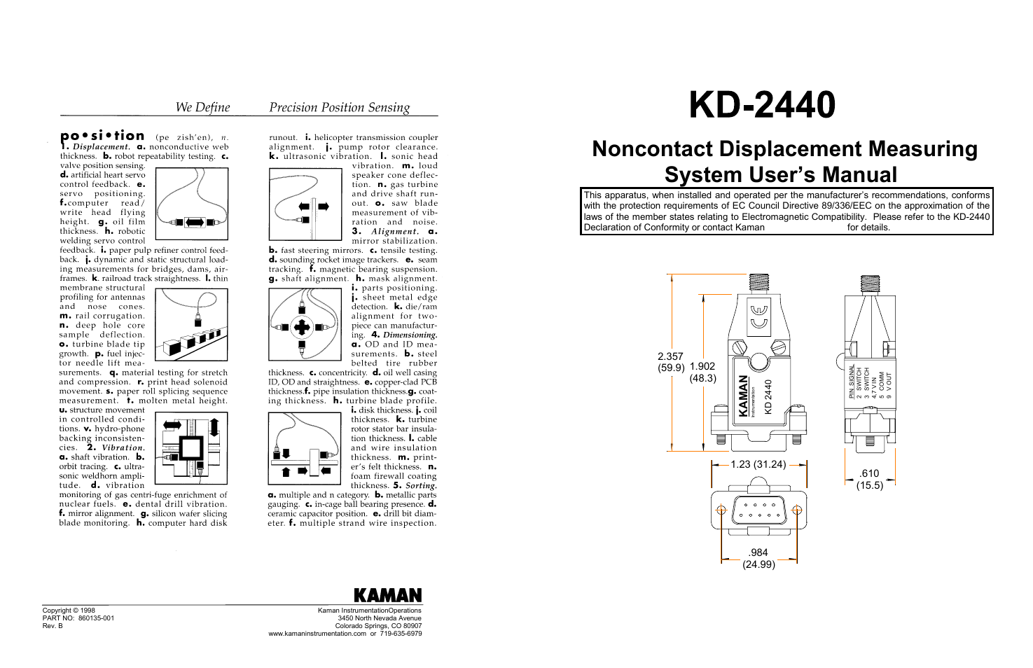 Kaman KD-2440 User Manual | 7 pages