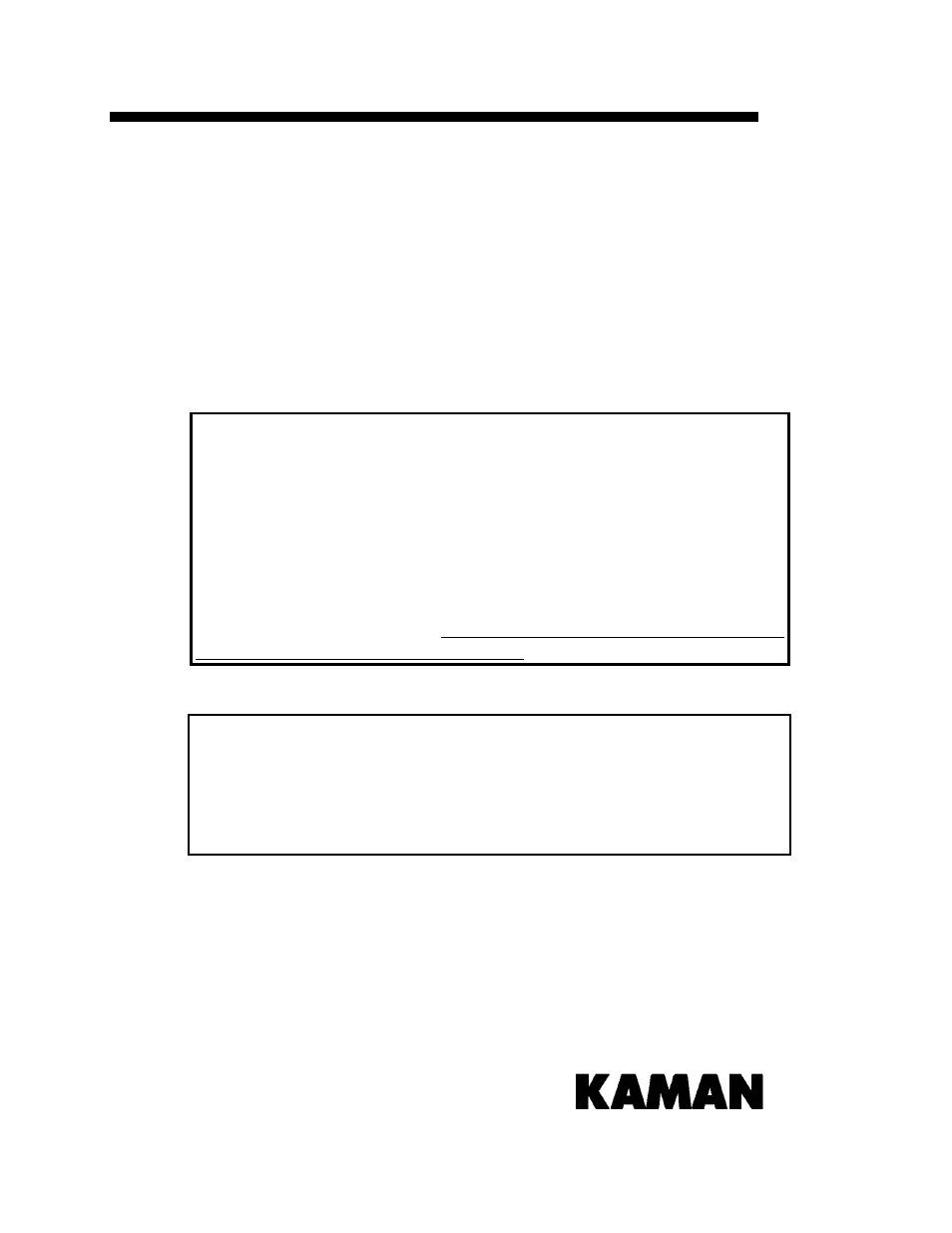 Kaman SMU9200 User Manual | 26 pages