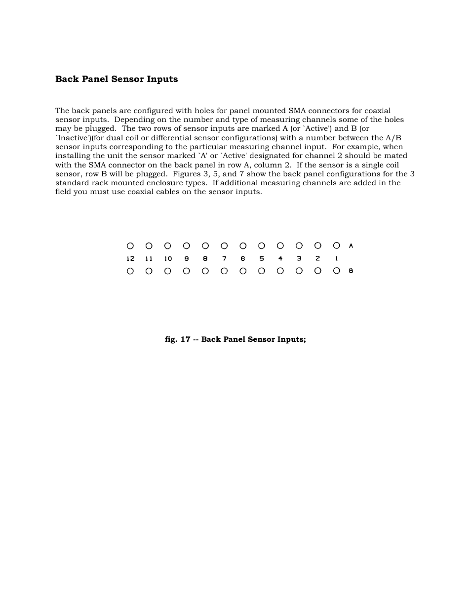 Back panel sensor inputs | Kaman 8000 Enclosures User Manual | Page 31 / 55