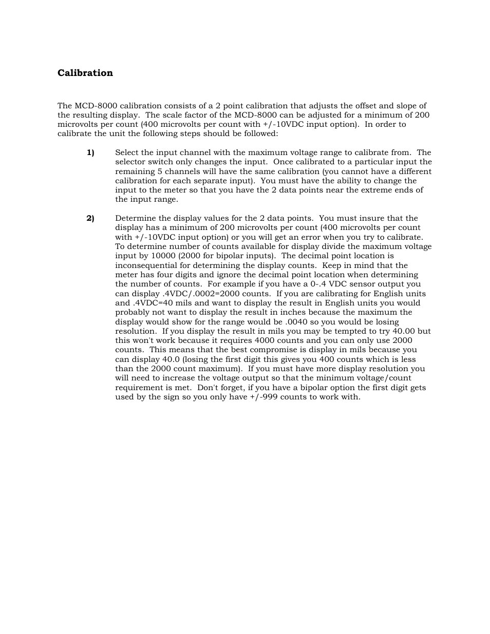 Calibration | Kaman 8000 Enclosures User Manual | Page 39 / 55
