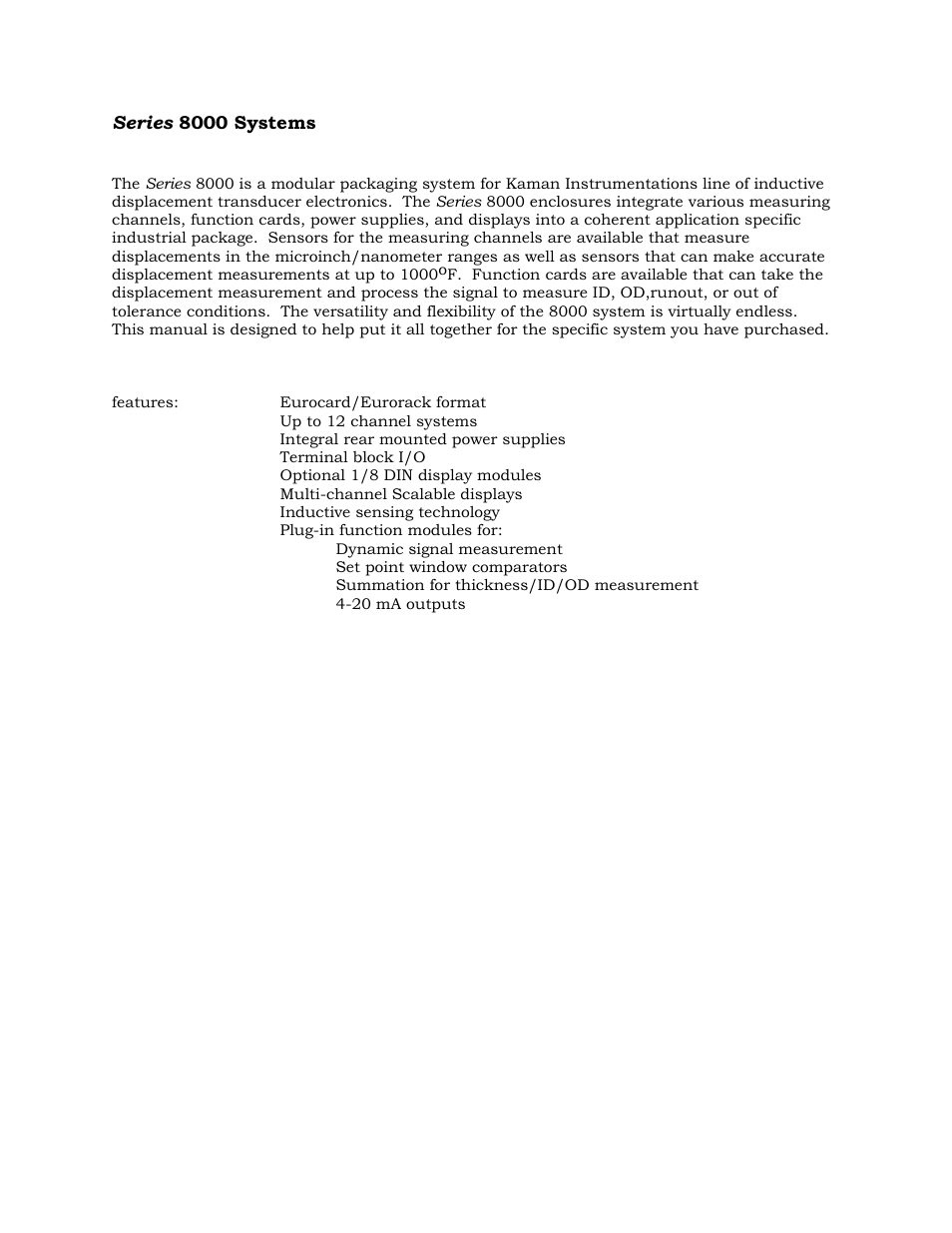 Kaman 8000 Enclosures User Manual | Page 4 / 55