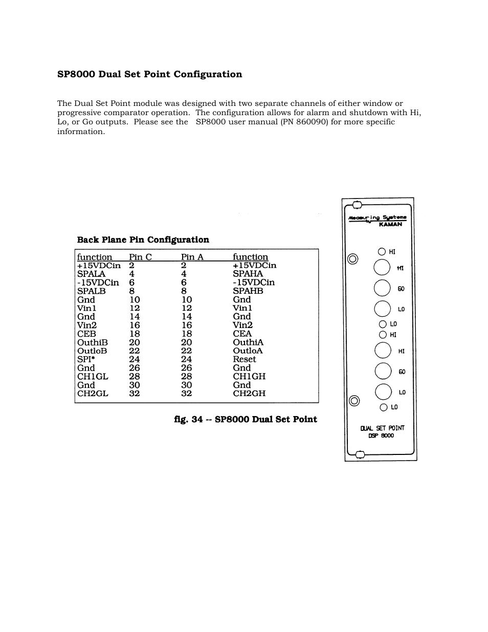 Sp8000 dual set point configuration | Kaman 8000 Enclosures User Manual | Page 49 / 55