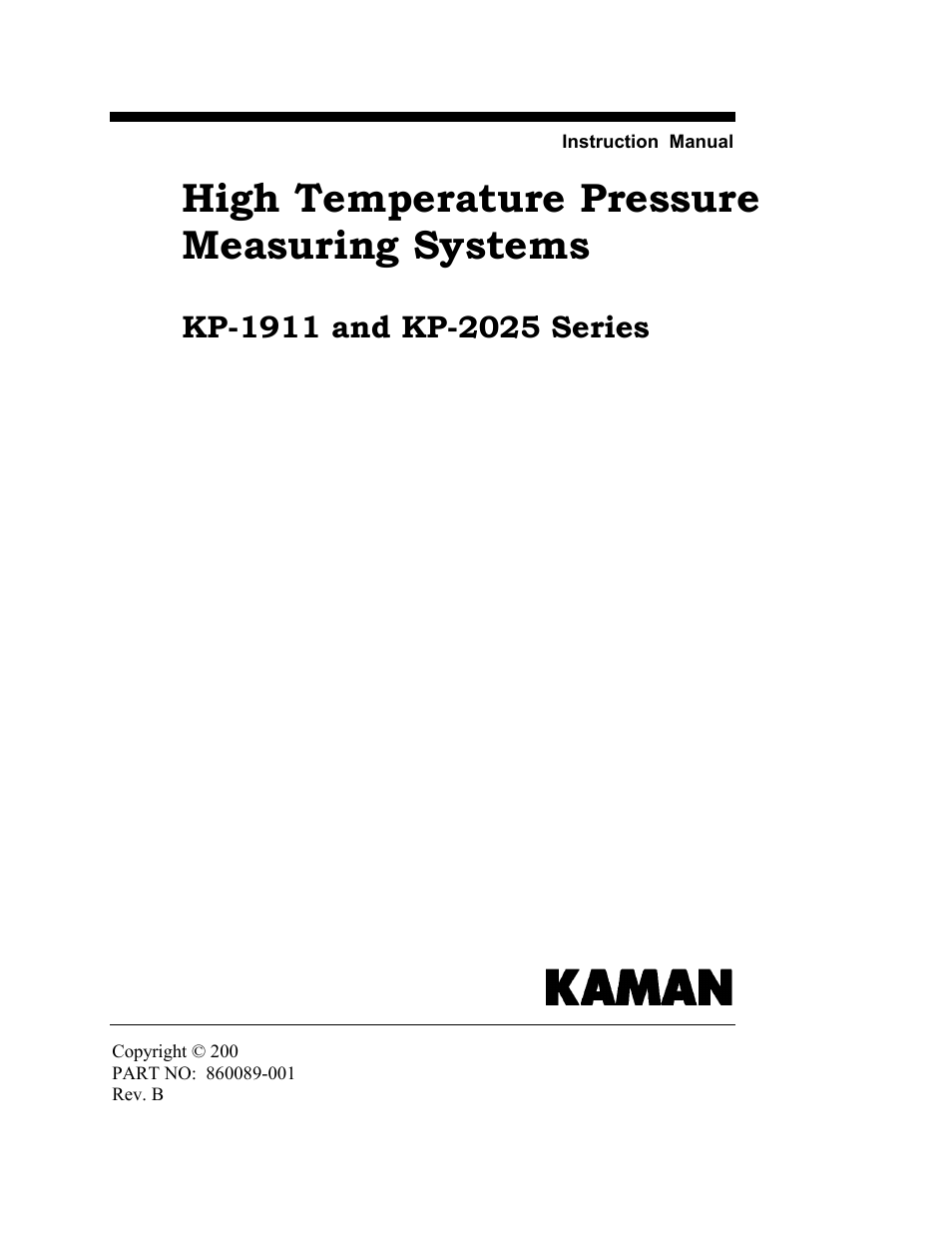 Kaman Extreme Environment Sensors User Manual | 43 pages
