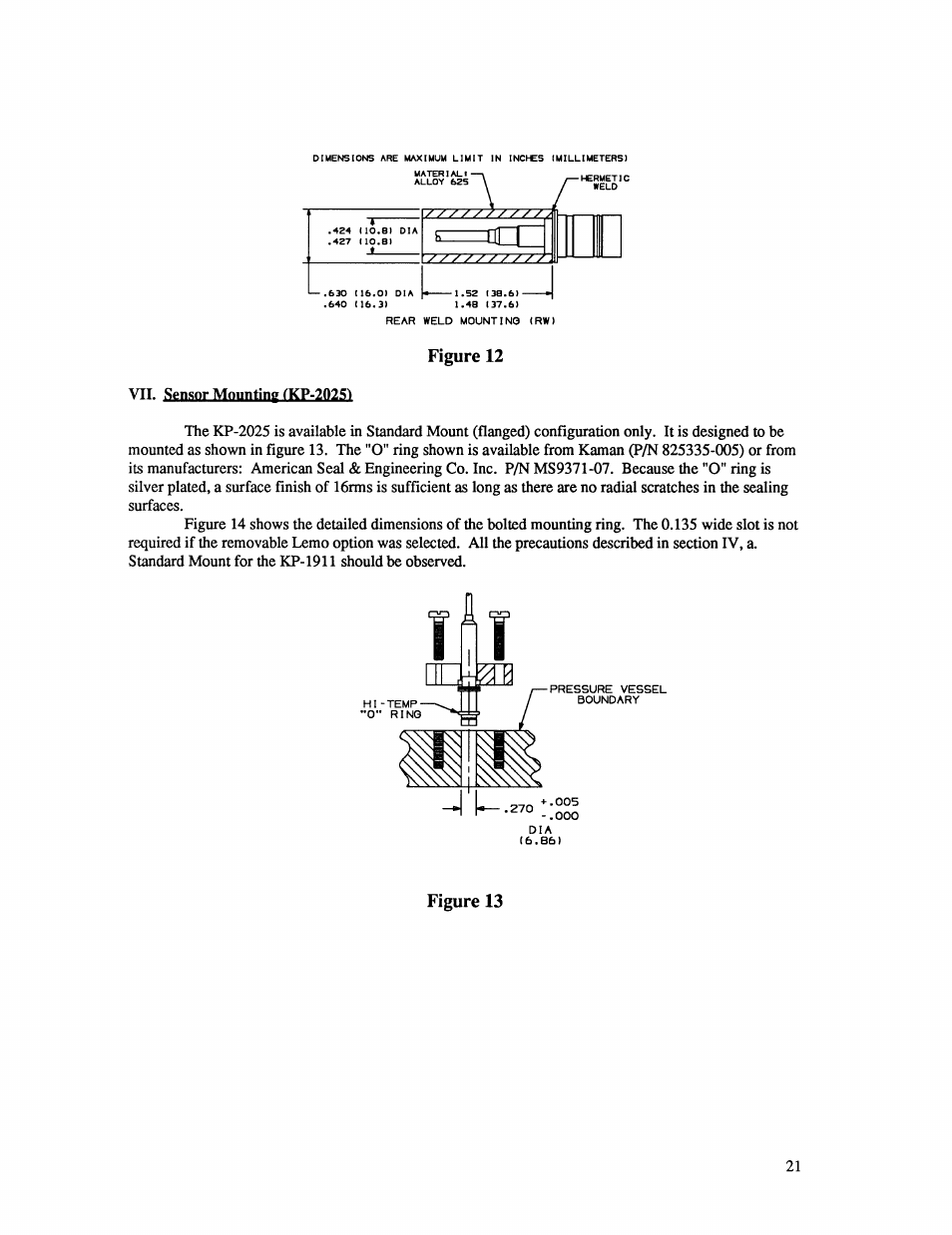 Kaman Extreme Environment Sensors User Manual | Page 25 / 43