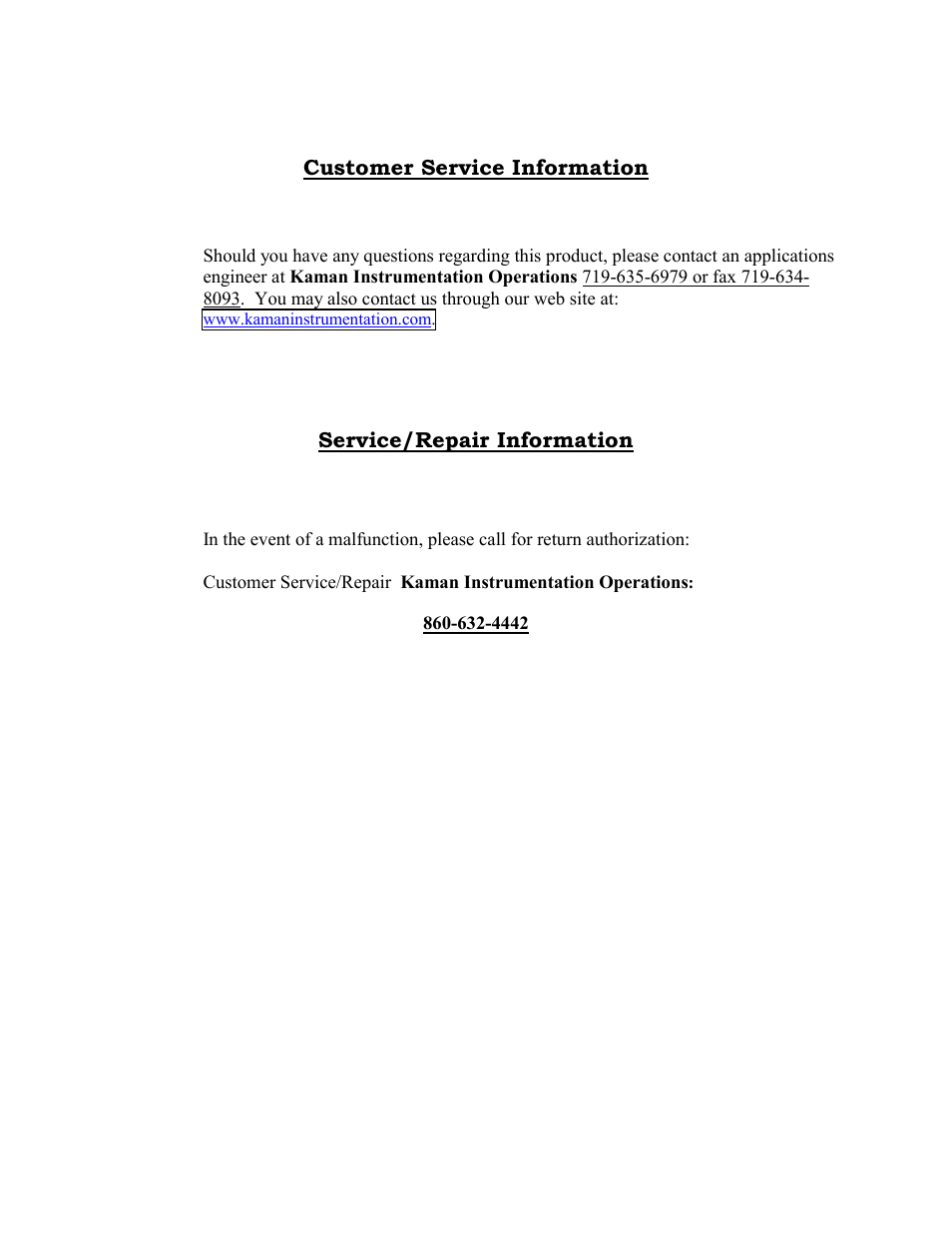 Kaman Extreme Environment Sensors User Manual | Page 43 / 43
